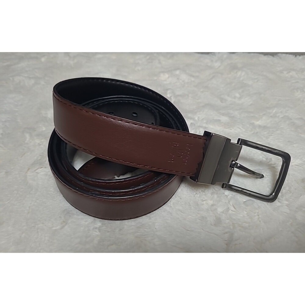 Men's Bulliant  130 Adjustable Leather Reversible Black / Brown 44"-46"Waist  L